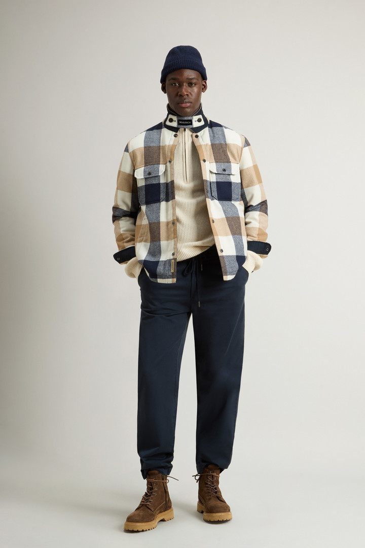 Alaskan Check Overshirt in Recycled Italian Wool Blend White photo 2 | Woolrich