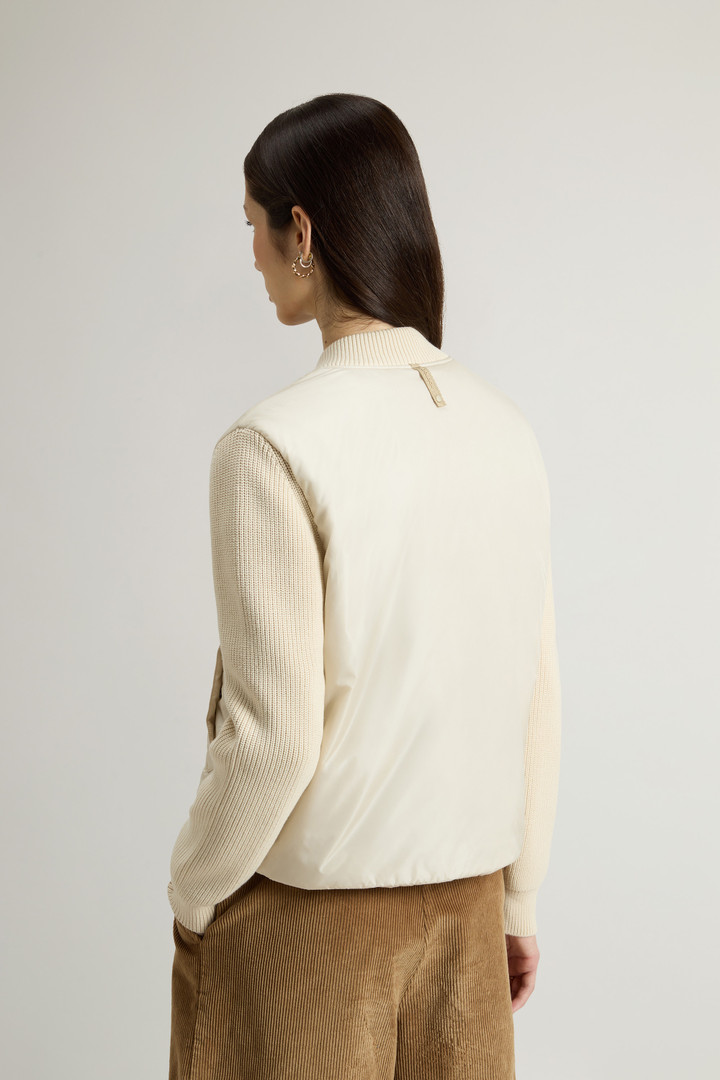Nylon Hybrid Bomber White photo 3 | Woolrich