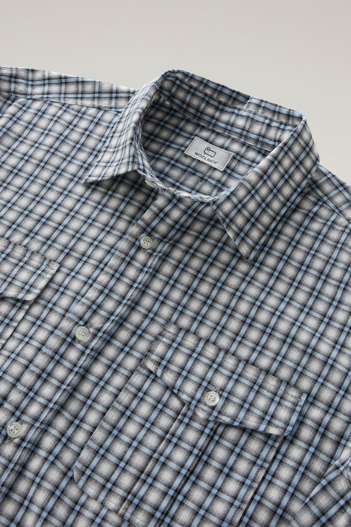Pure Cotton Checked Shirt Blue photo 6 | Woolrich