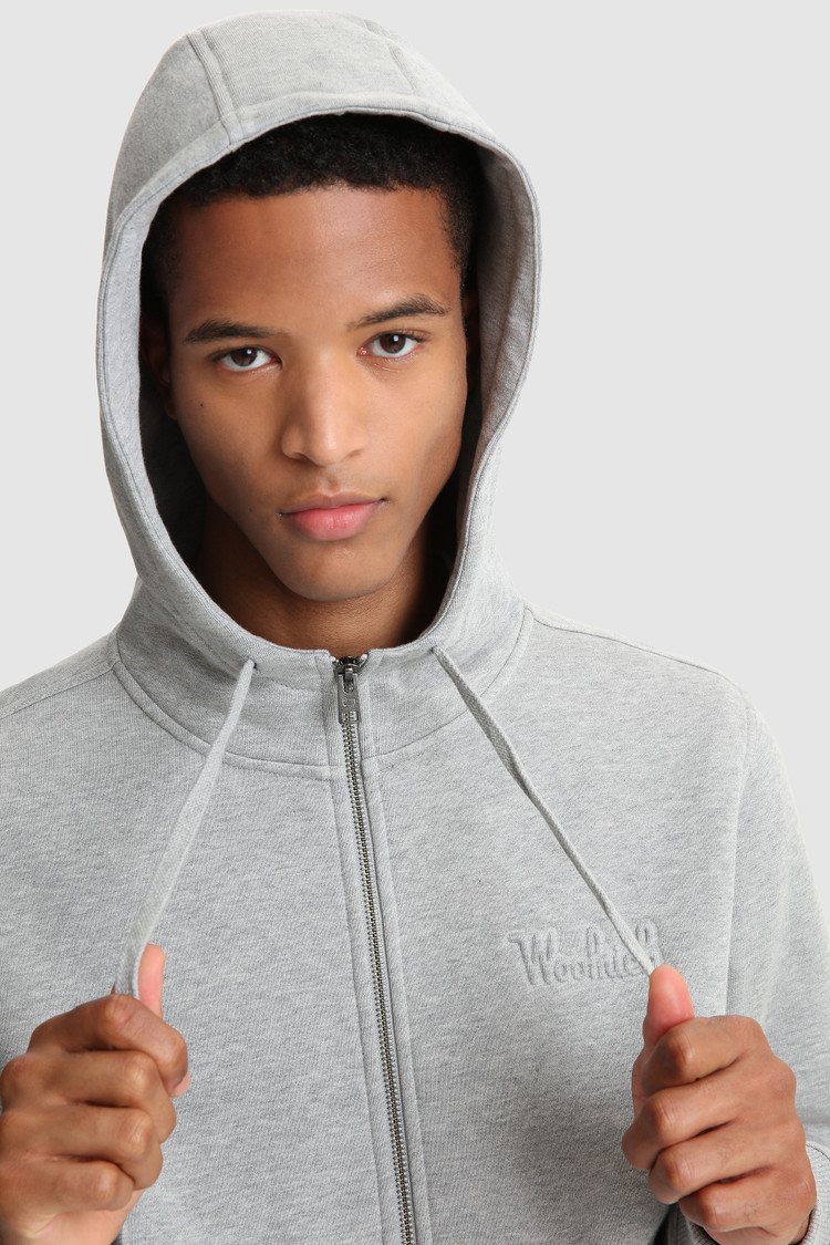 Felpa full-zip luxe con cappuccio
