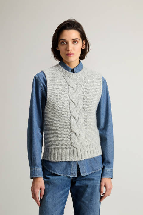 Alpaca- and Wool-Blend Vest Gray | Woolrich