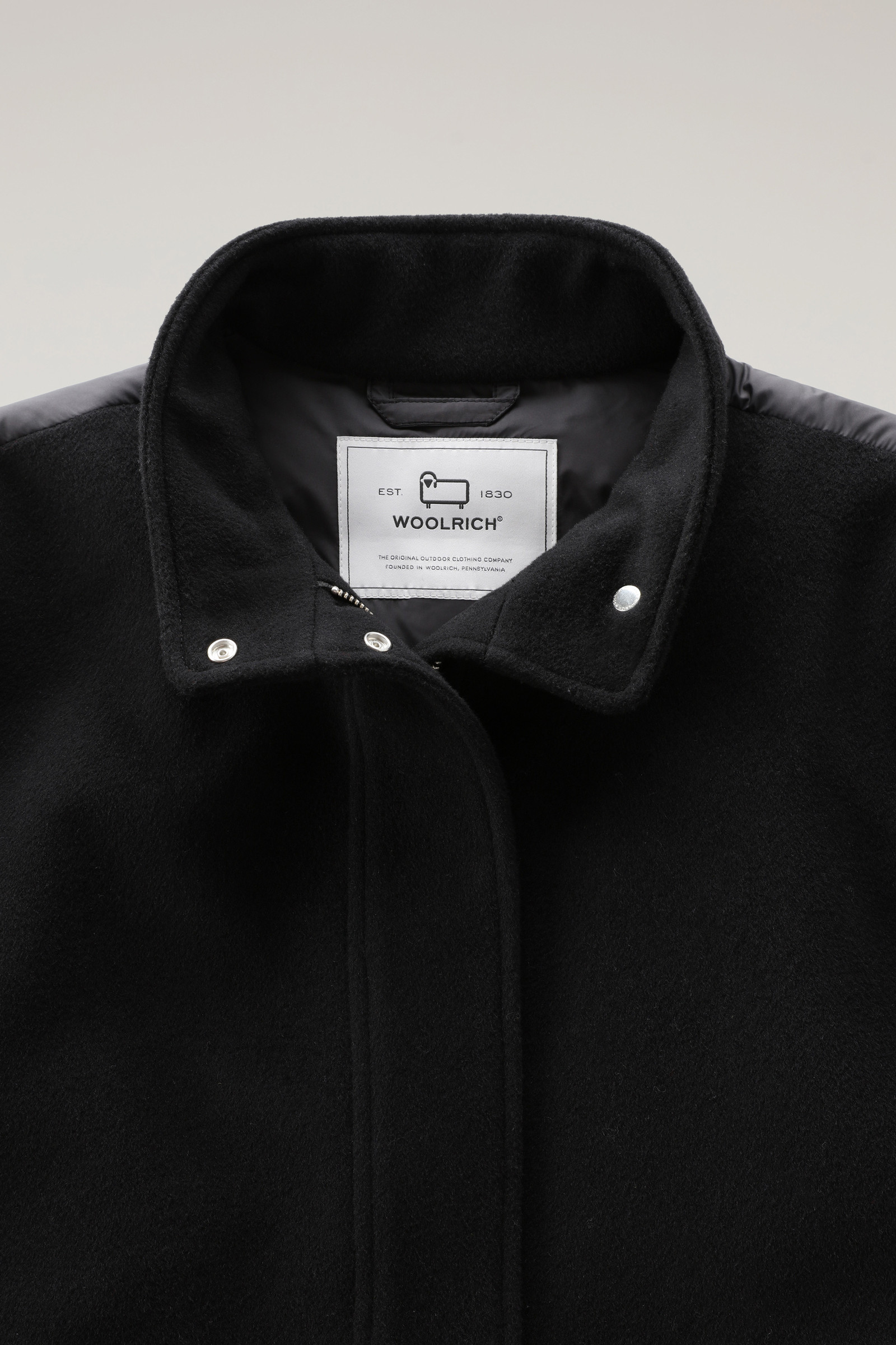 Kuna Jacket in Wool and Cashmere Blend Black photo 6 | Woolrich