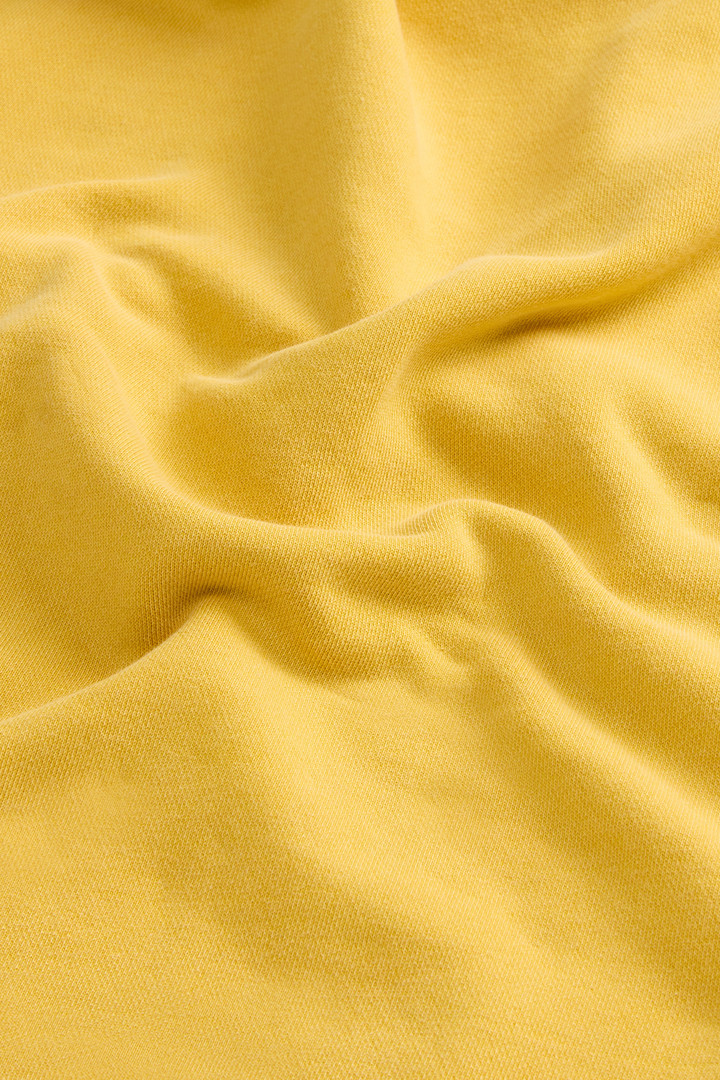 Garment-dyed Boys’ Hoodie in Pure Cotton Yellow photo 5 | Woolrich