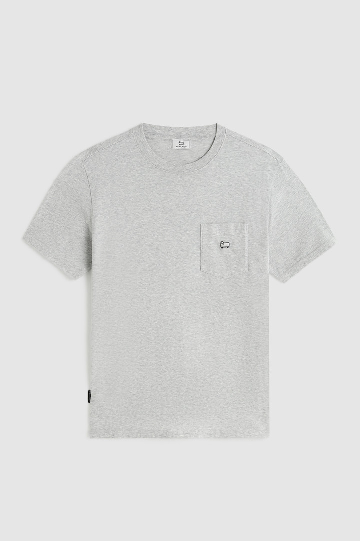 T-Shirt with Chest Pocket Grey photo 4 | Woolrich