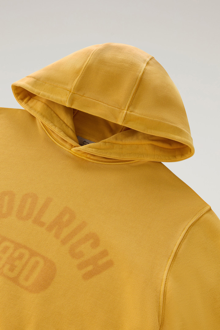 Sweat-shirt à capuche 1830 en pur coton Jaune photo 6 | Woolrich