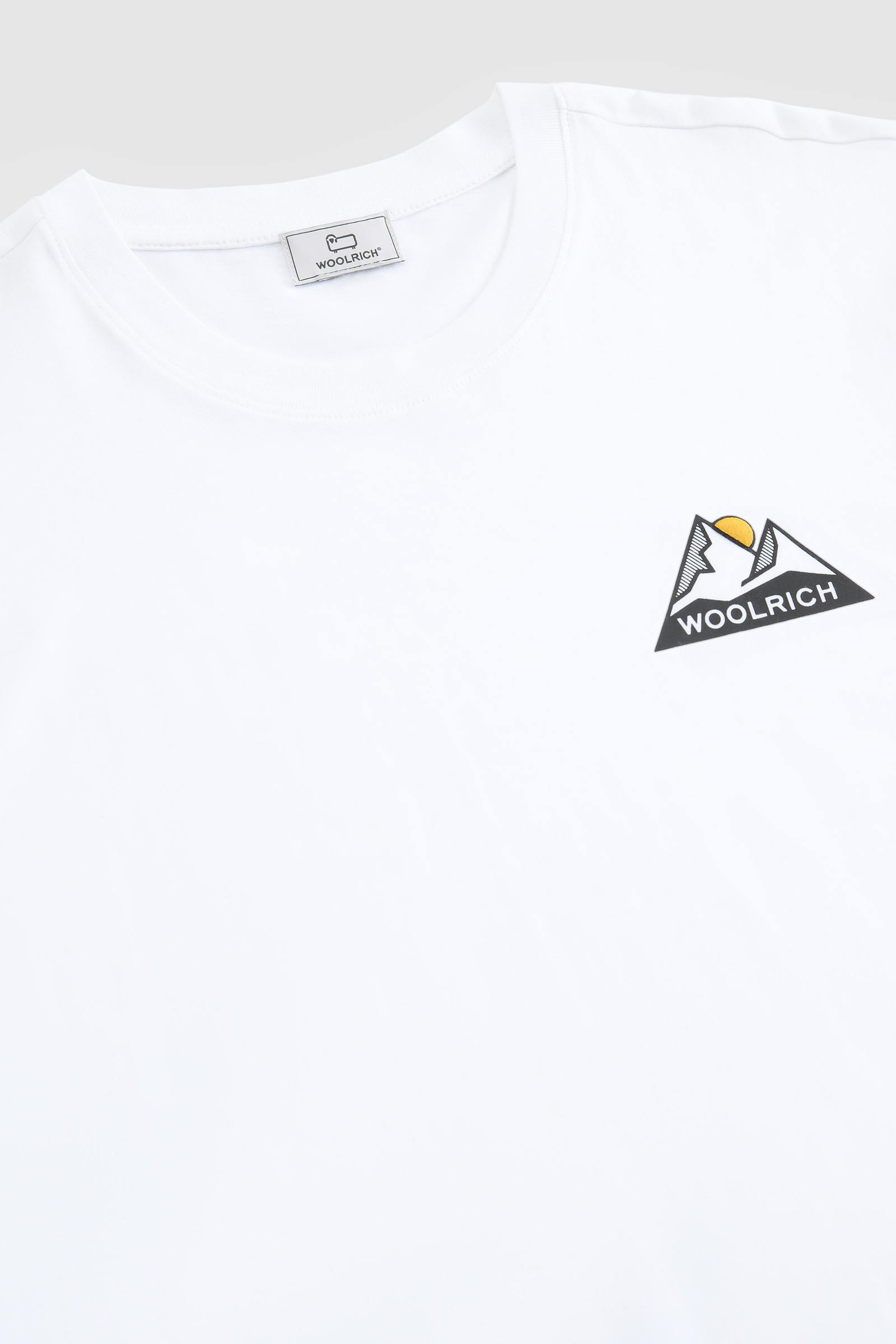 T-Shirt with Mountain Logo White photo 5 | Woolrich