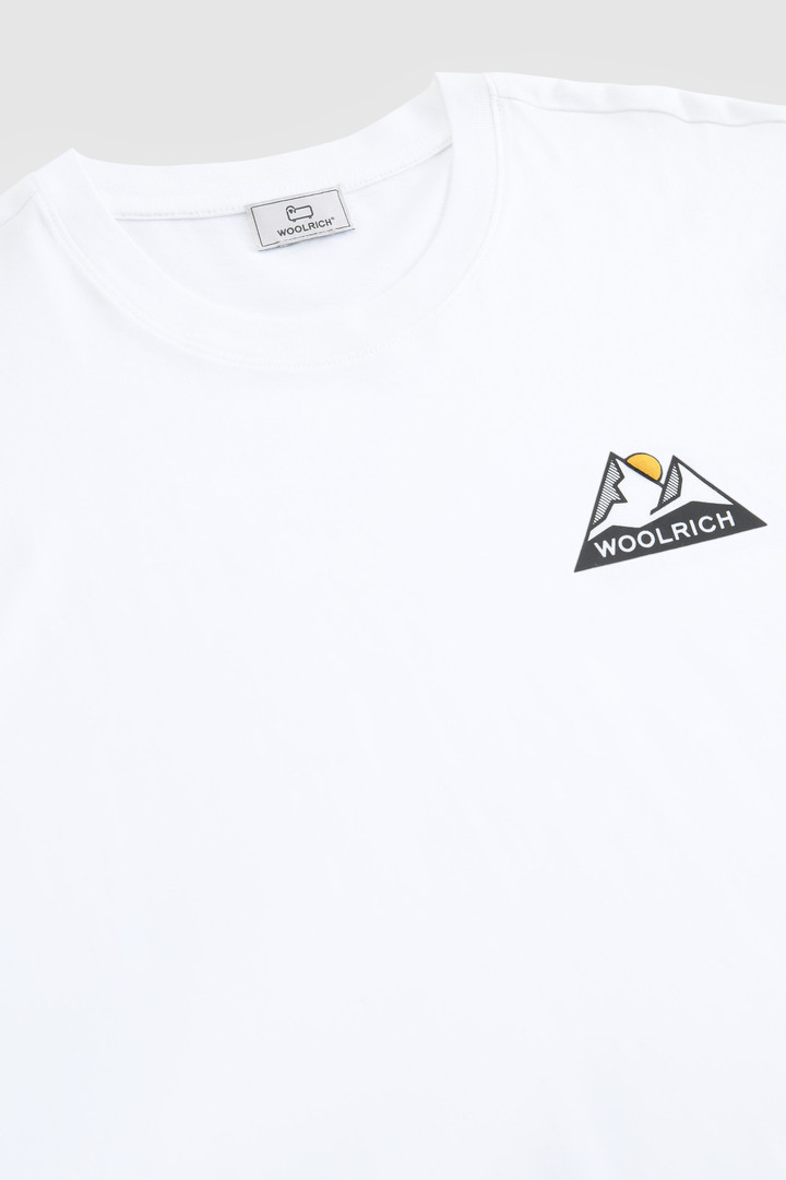 T-Shirt with Mountain Logo White photo 5 | Woolrich