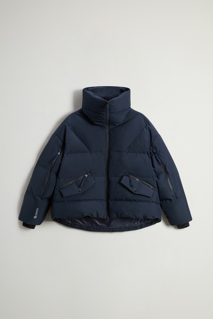 Down Jacket in WINDSTOPPER GORE TEX Women Blue