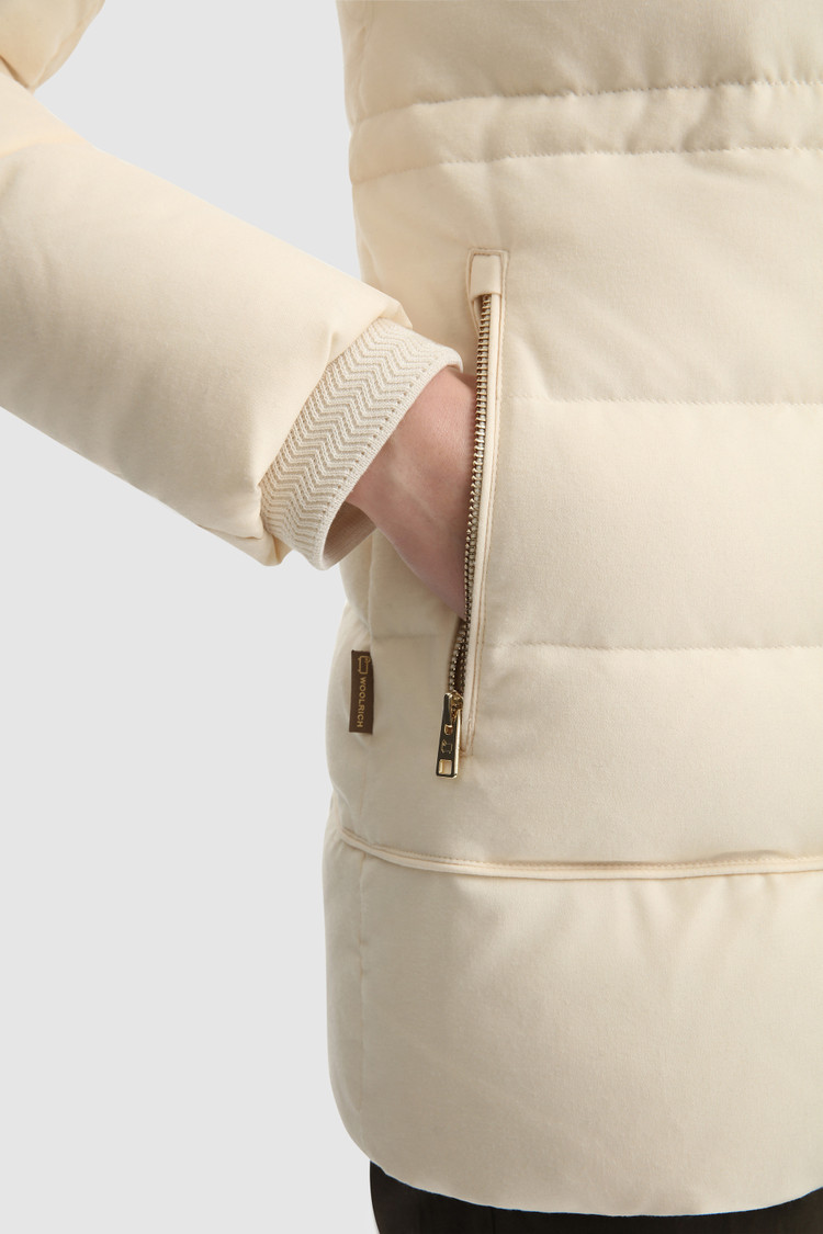 Luxury Parka in Italian virgin wool and silk