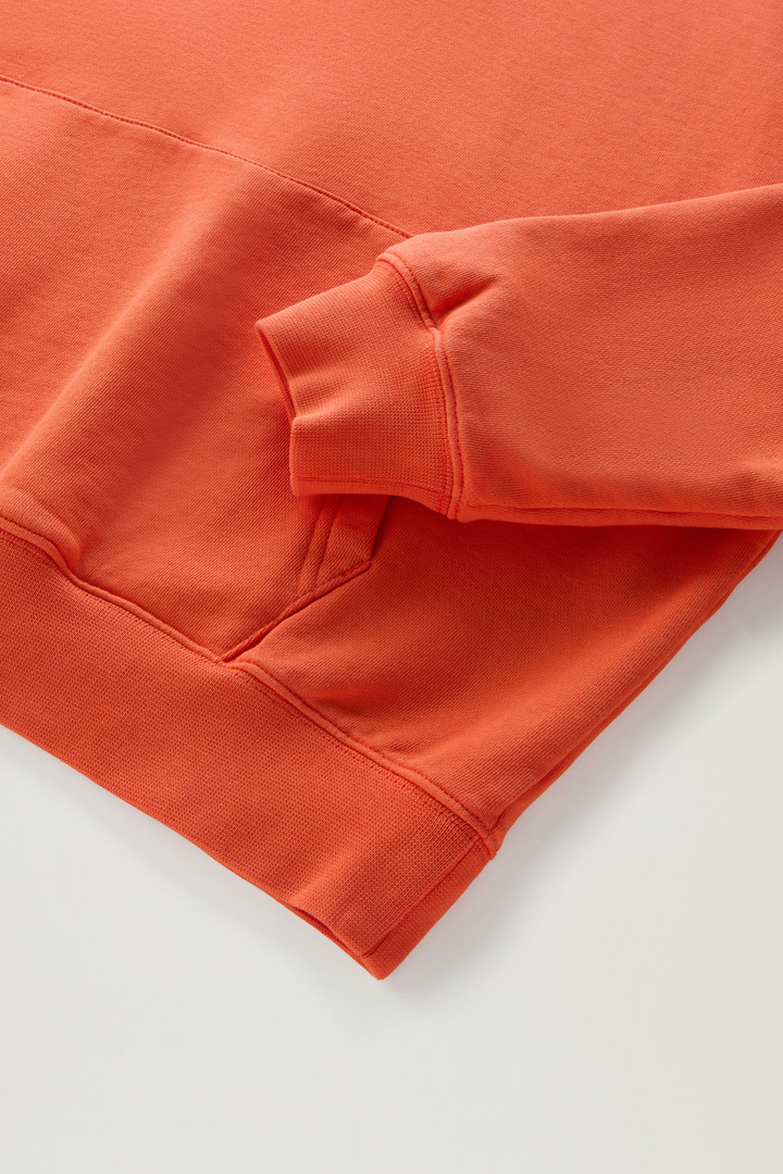 Sweat-shirt en pur coton à capuche et logo brodé Orange photo 7 | Woolrich