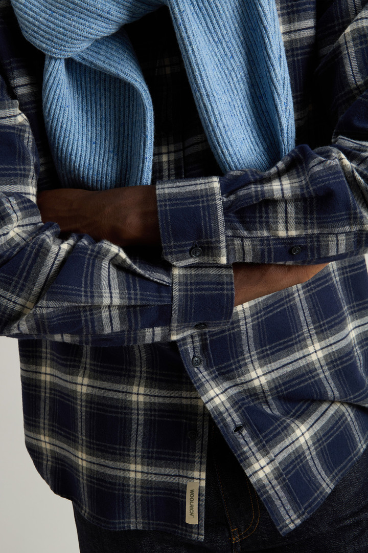 Pure Cotton Flannel Checked Shirt Blue photo 4 | Woolrich