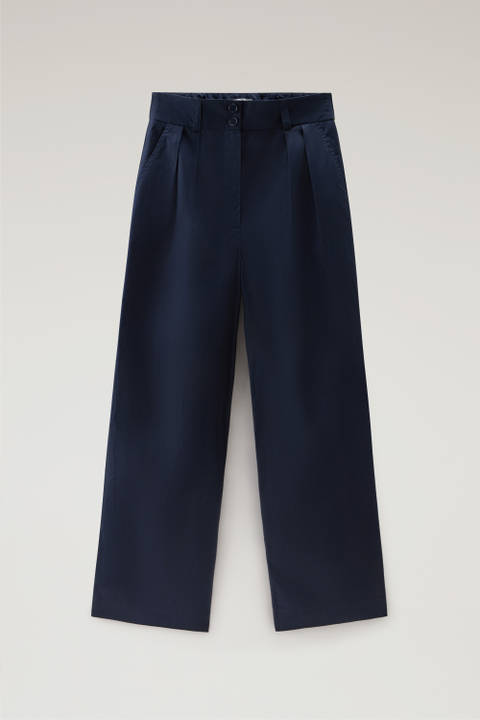 Pantalon en popeline de pur coton Bleu photo 2 | Woolrich