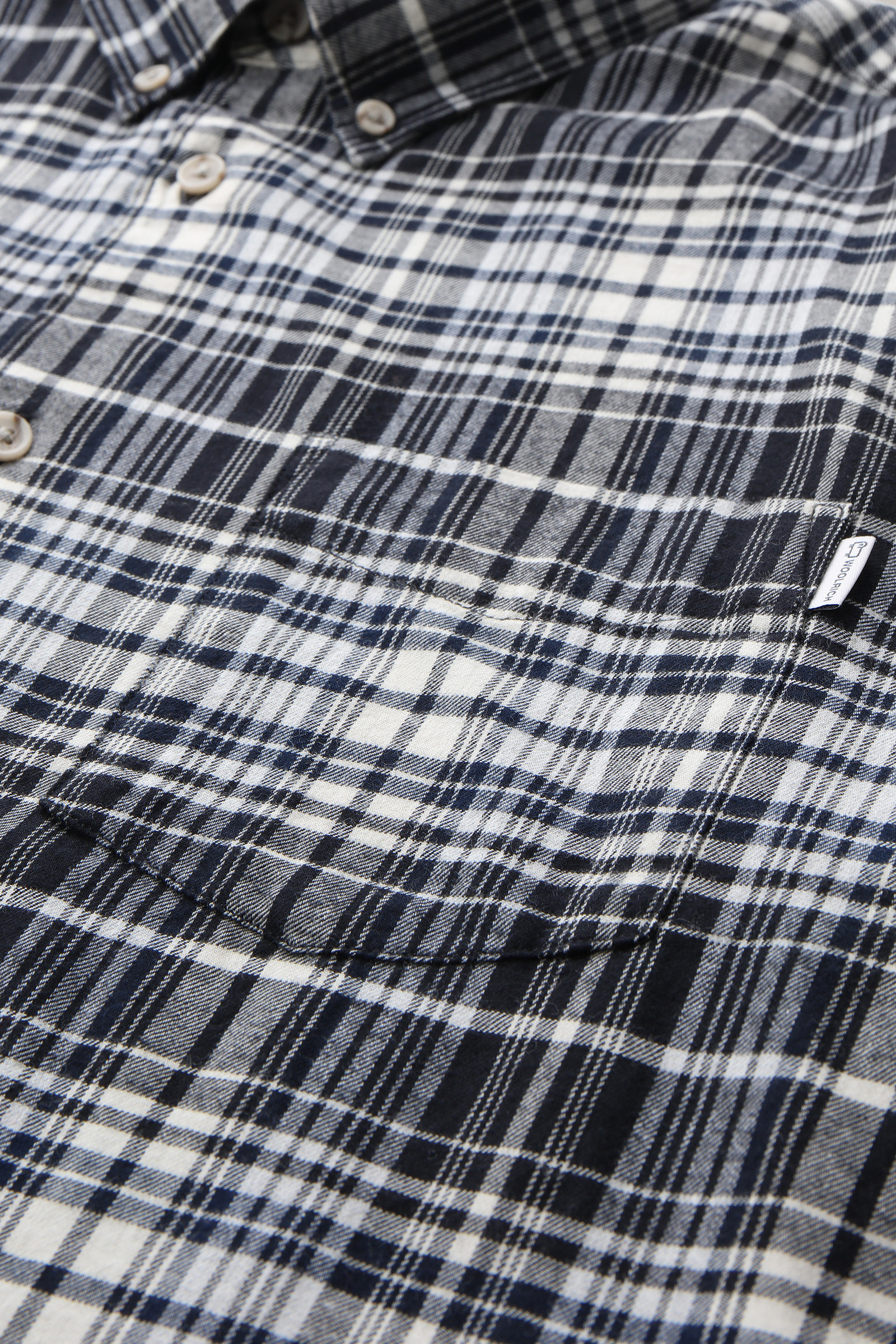 Leichtes Flanell-Shirt mit Madras-Muster Schwarz photo 7 | Woolrich