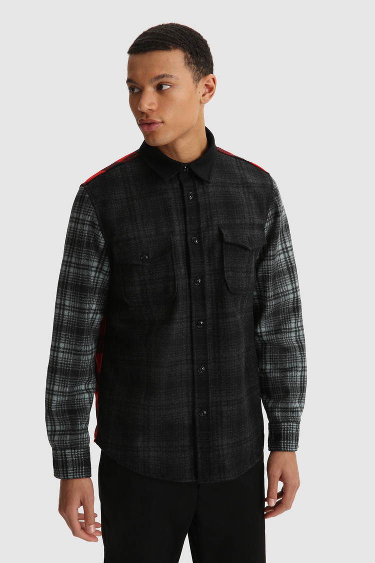 Alaskan Melton Shirt in recycled Italian wool