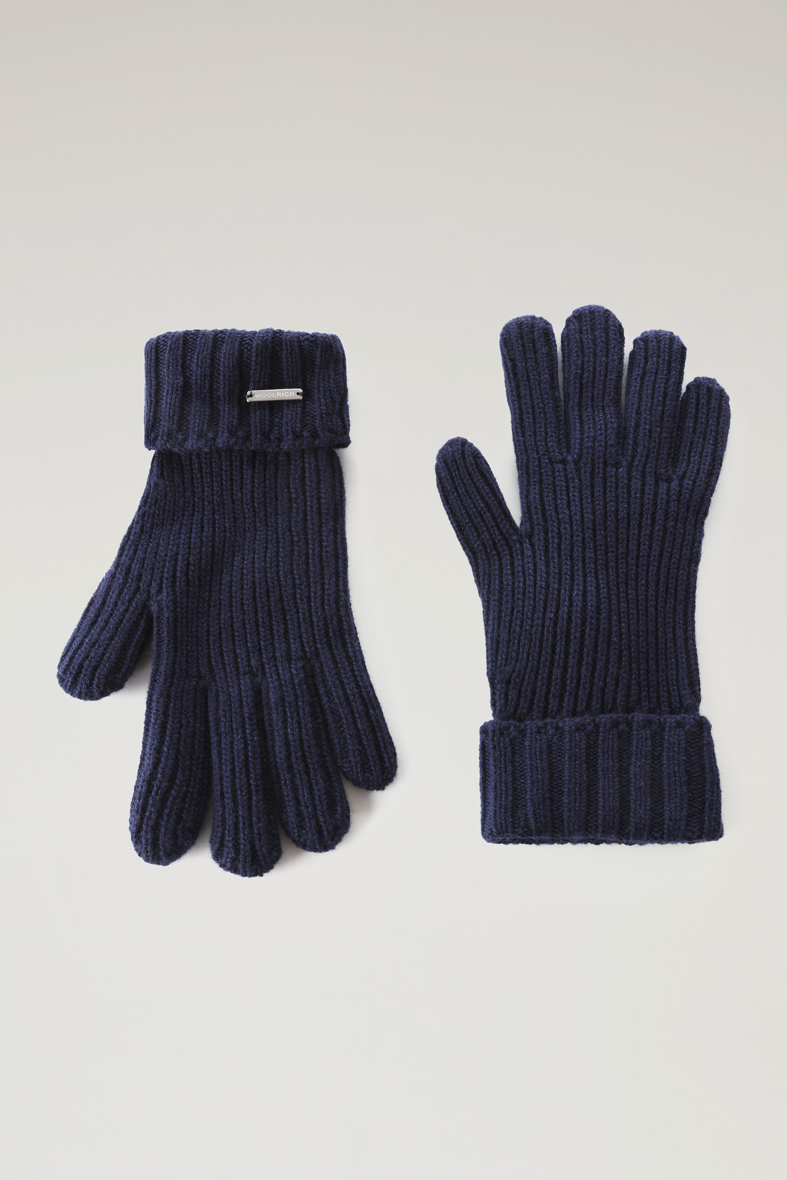Gerippte Handschuhe aus Kaschmir Blau | Woolrich