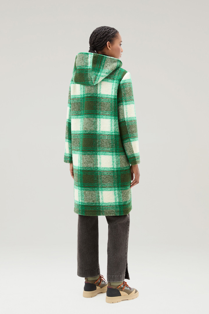 Gentry Coat in Wool Blend with Hood Green photo 3 | Woolrich