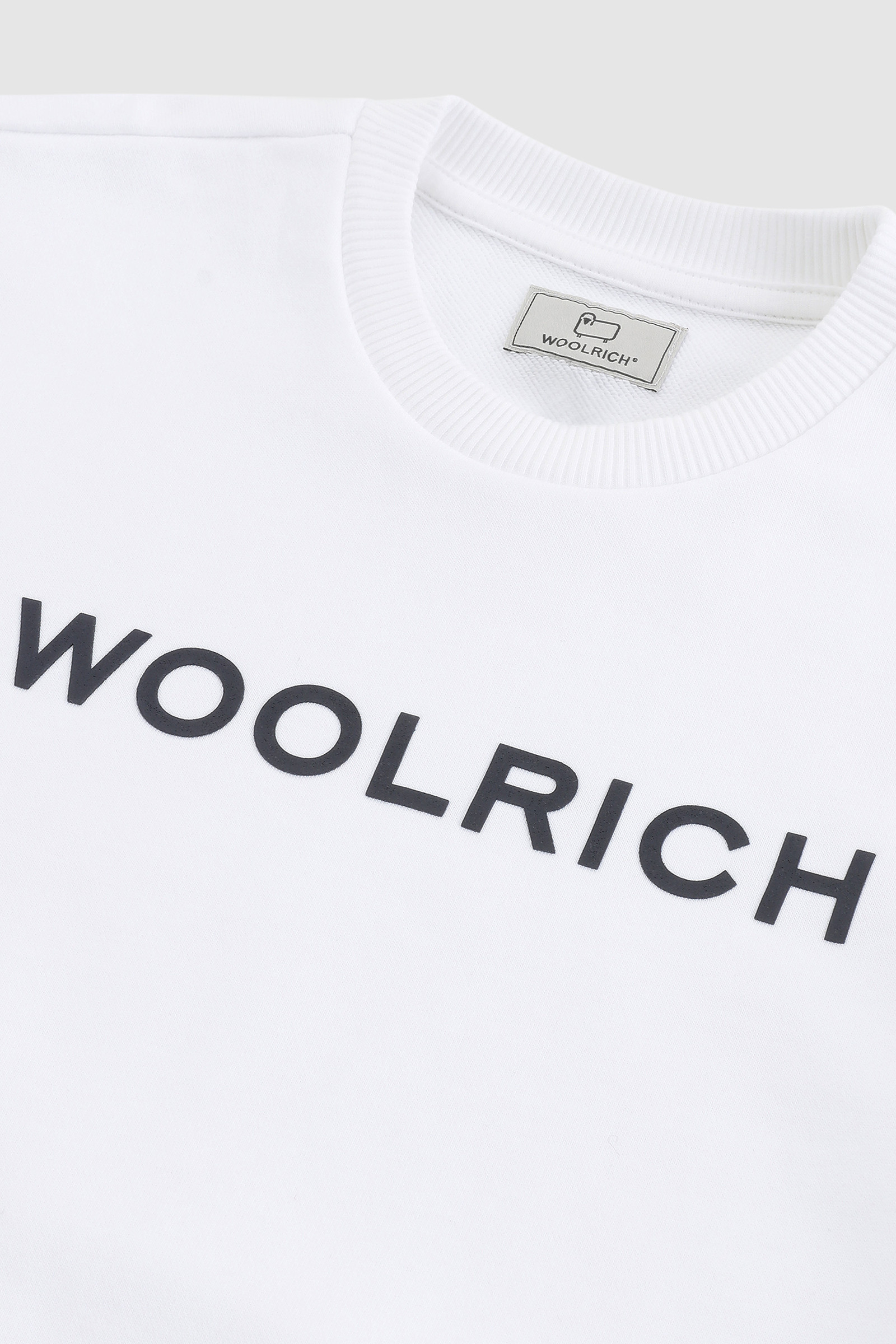 Boy's Crewneck Sweatshirt in Organic Cotton White photo 3 | Woolrich