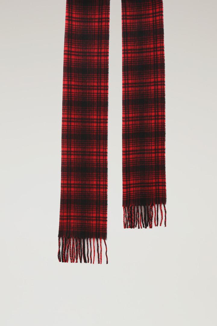 Check Scarf in Pure Cashmere Red photo 2 | Woolrich