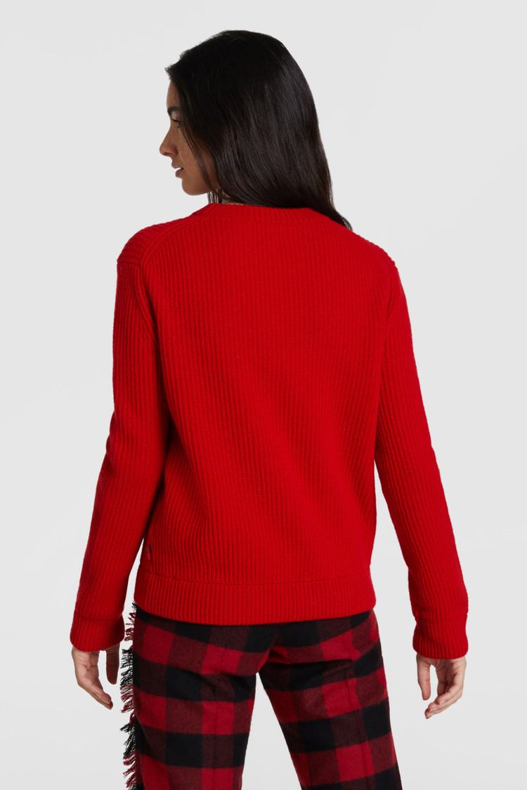 Wollpullover mit Rundhalsausschnitt