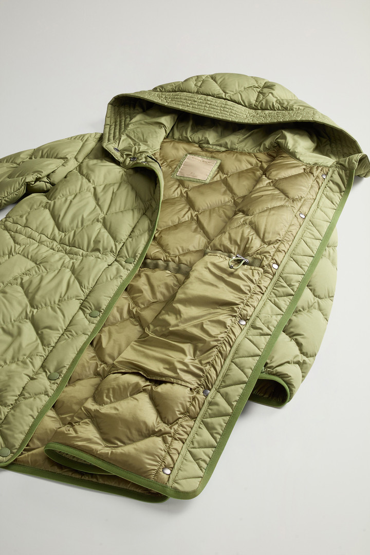 Heritage Parka in Microfiber with Hood and Visor Green photo 8 | Woolrich