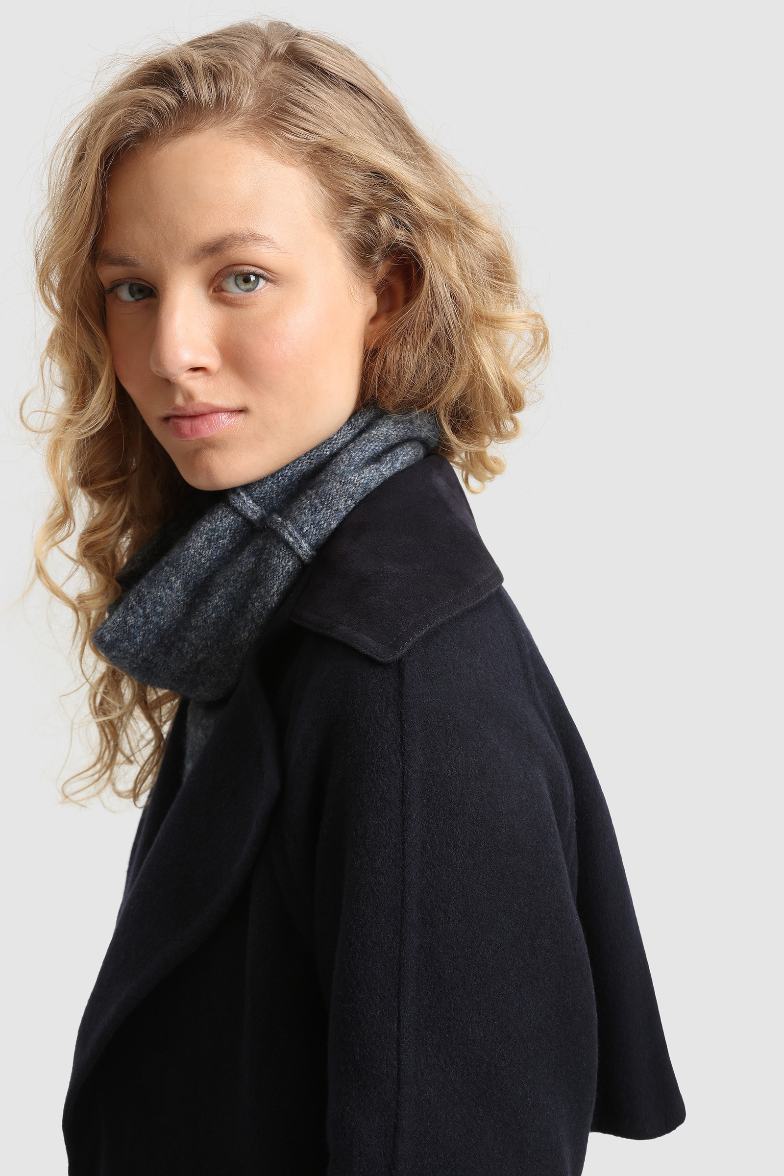 Callery Wool Coat with Waist Belt Blue photo 5 | Woolrich