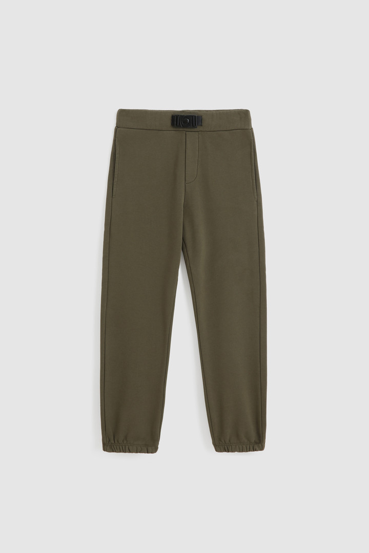 Pantalón de forro polar de algodón para niño verde | Woolrich