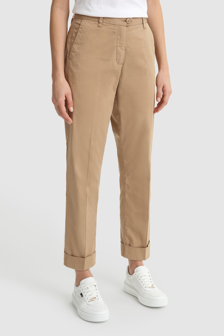 Pantalón de saten elástico