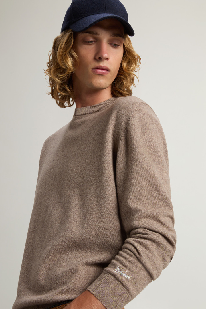 Pure Wool Crewneck Sweater Brown photo 4 | Woolrich
