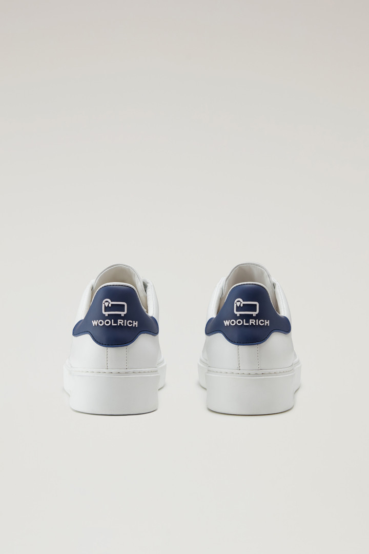 Leather Classic Court Sneakers with Contrasting Details White photo 3 | Woolrich