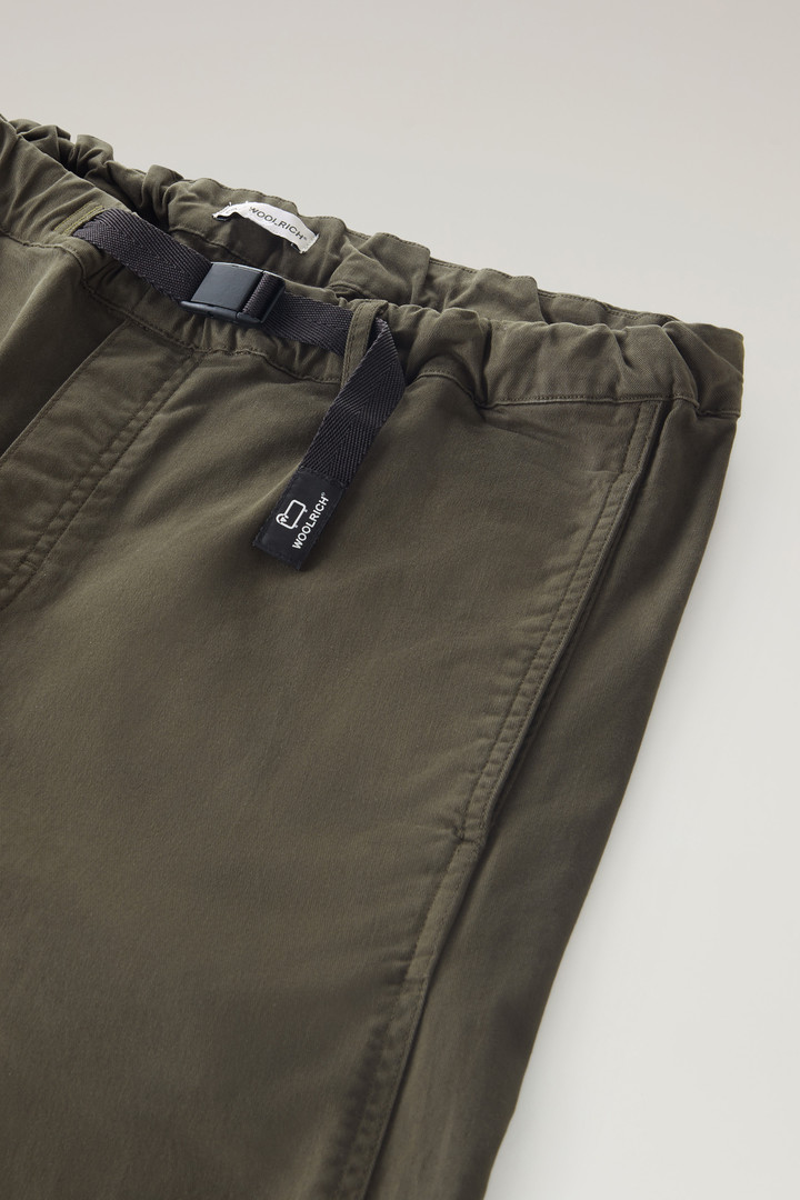 Garment-Dyed Chino Pants in Stretch Cotton Twill Green photo 3 | Woolrich