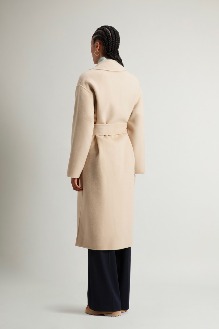 Long Coat in Pure Virgin Wool with Belt Beige photo 3 | Woolrich