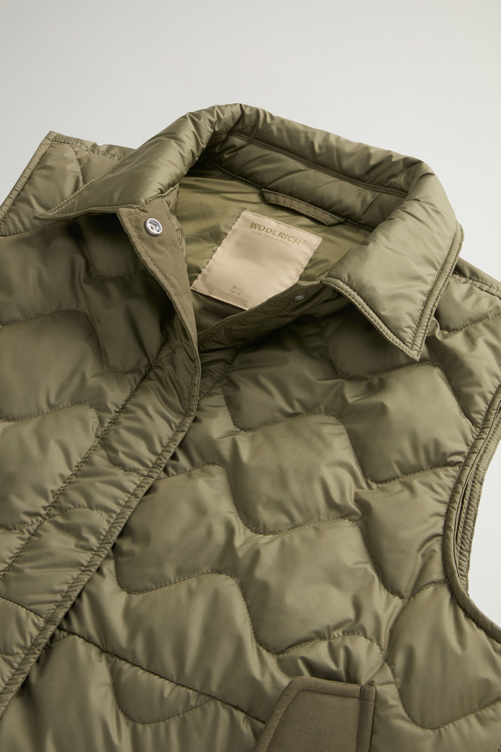 Quilted Microfiber Heritage Vest Green photo 6 | Woolrich