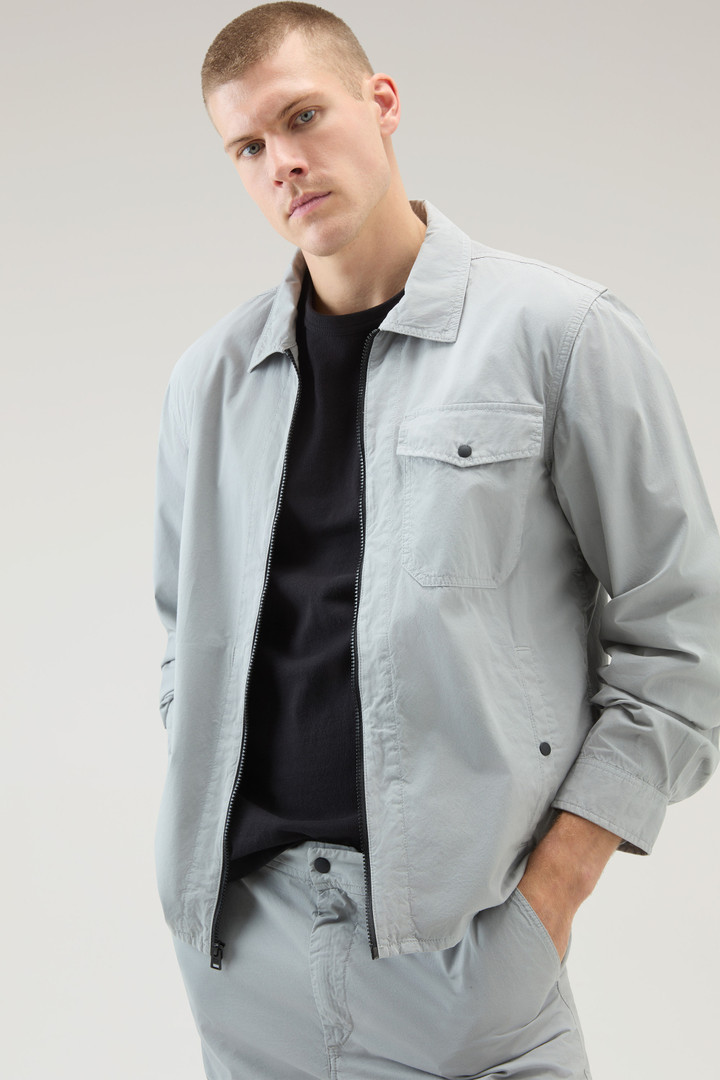 Garment-Dyed Overshirt in Pure Cotton Gray photo 4 | Woolrich