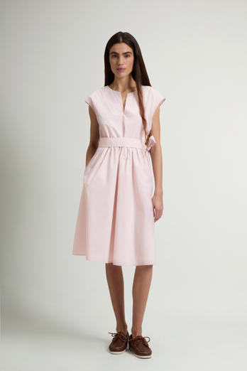 Pure Cotton Poplin Dress with Belt Pink photo 1 | Woolrich