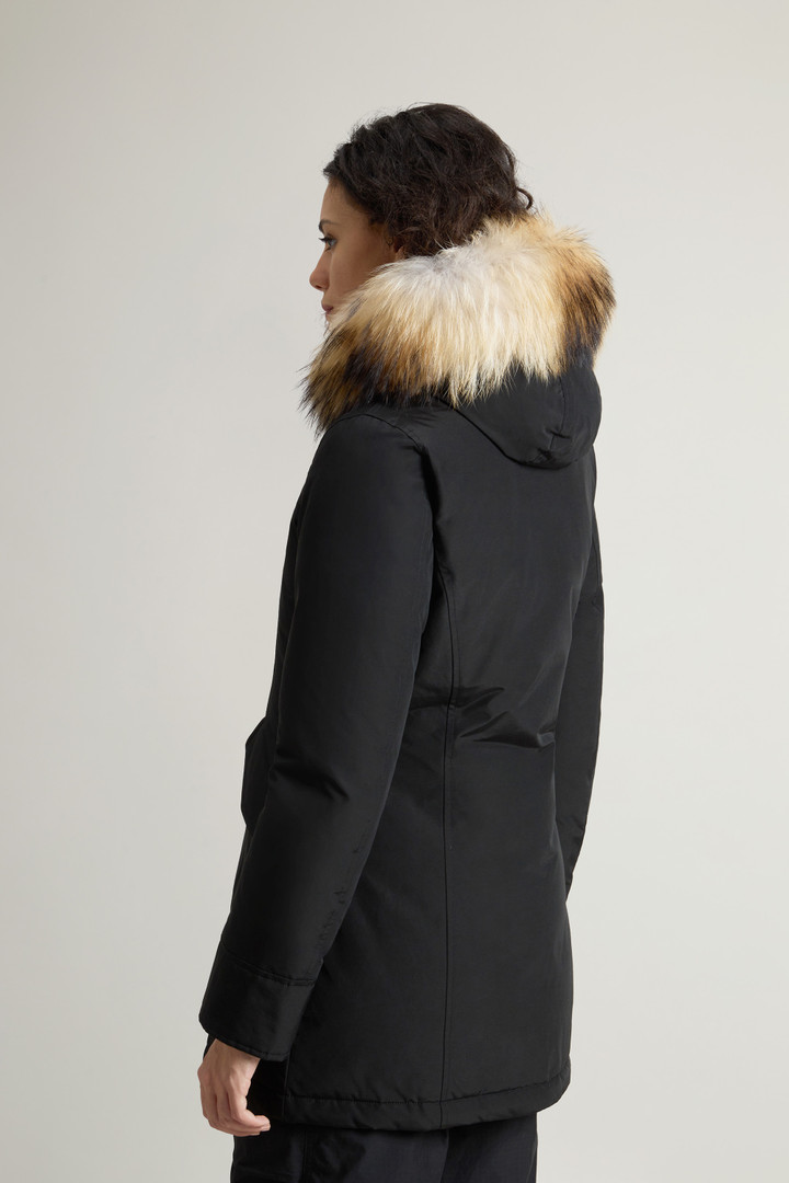 Arctic Parka in Ramar Cloth with Detachable Fur Trim Black photo 3 | Woolrich