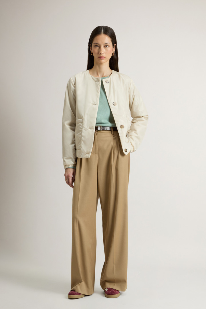 Crewneck Jacket in Nylon White photo 2 | Woolrich