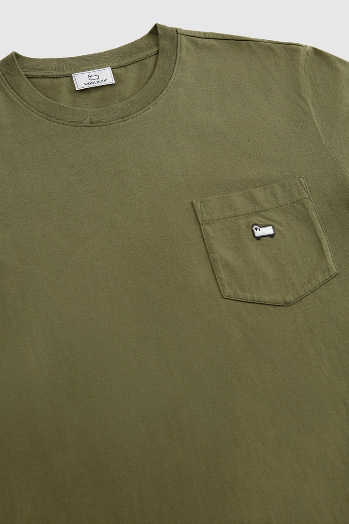 T-shirt with chest pocket Green photo 5 | Woolrich