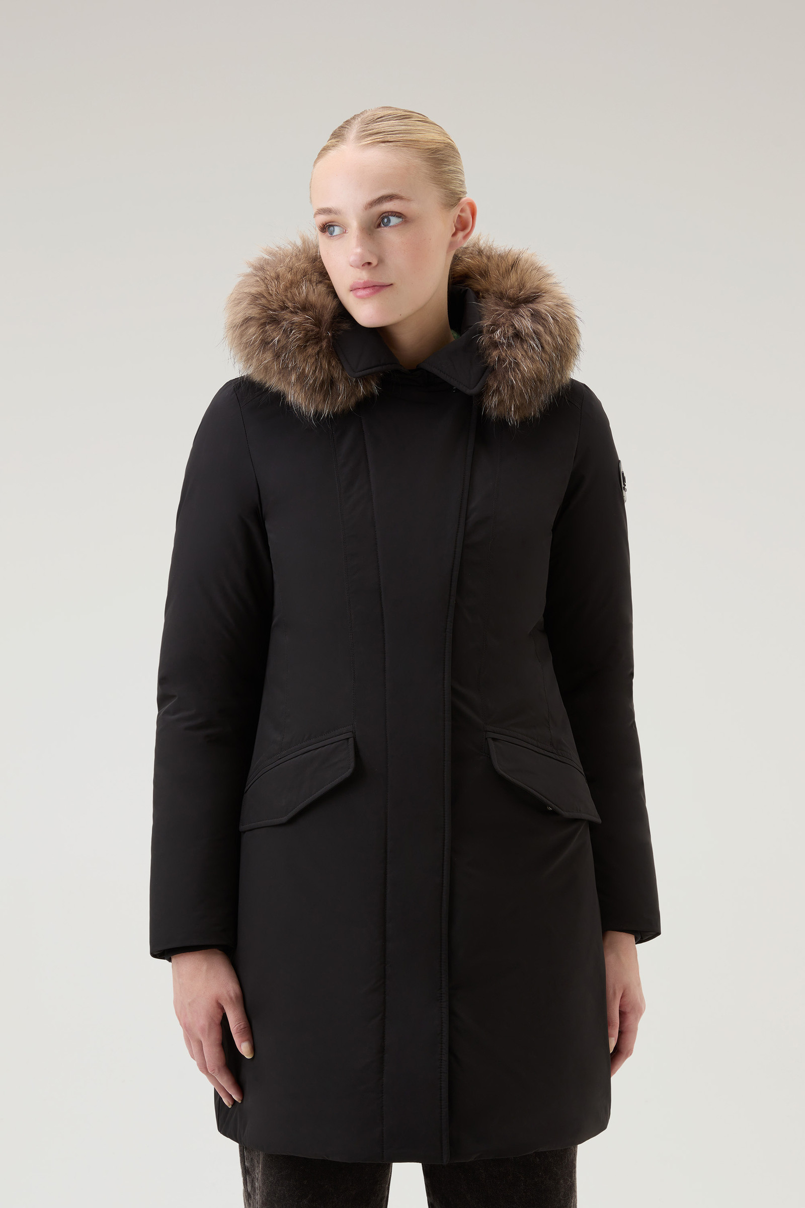 Women's Modern Vail Parka with Detachable Hood Black | Woolrich UK