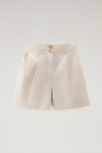 Pure Cotton Poplin Shorts Beige | Woolrich