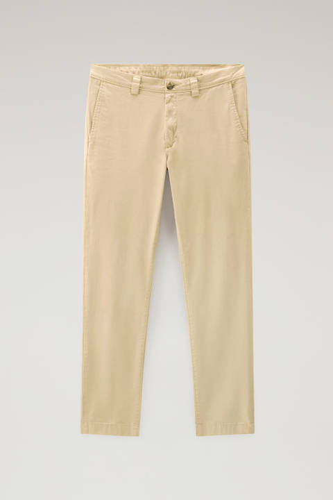 Stückgefärbte klassische Chinohose aus Stretch-Baumwolle Beige photo 2 | Woolrich