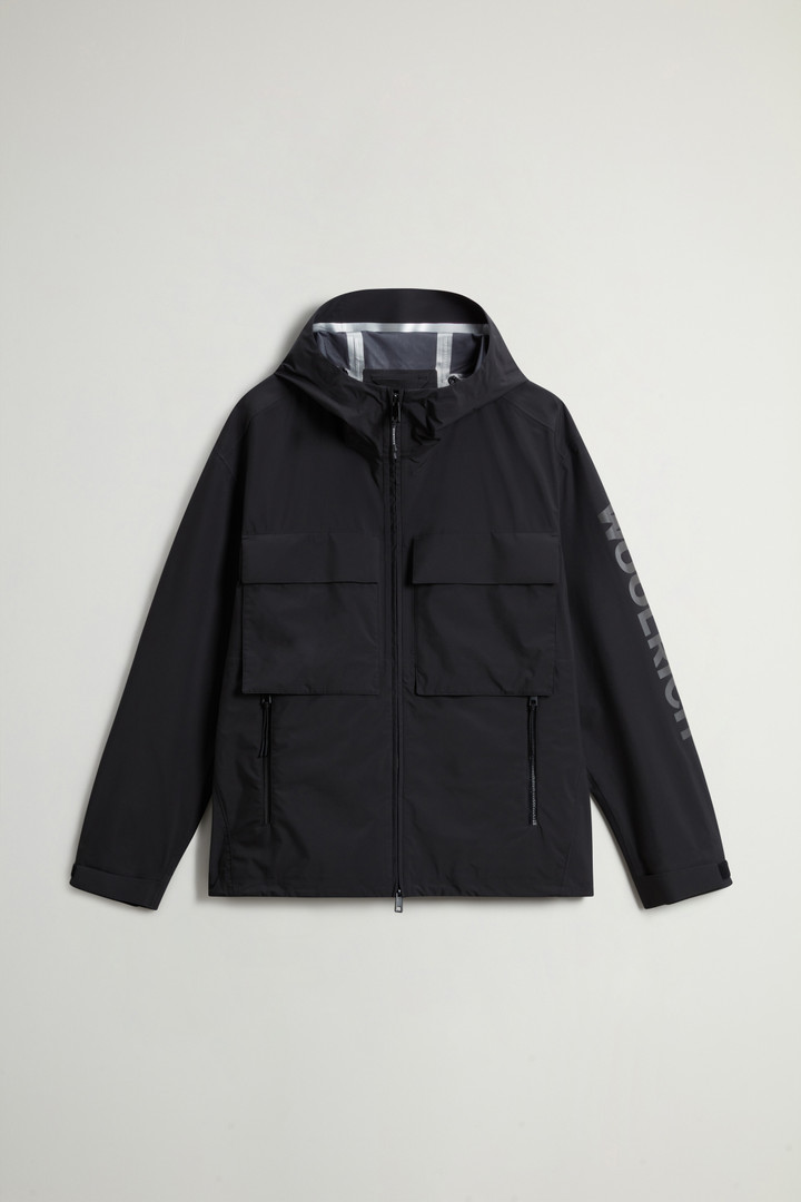 Jacket in Three-Layered Fabric with Logo by Todd Snyder Black photo 5 | Woolrich