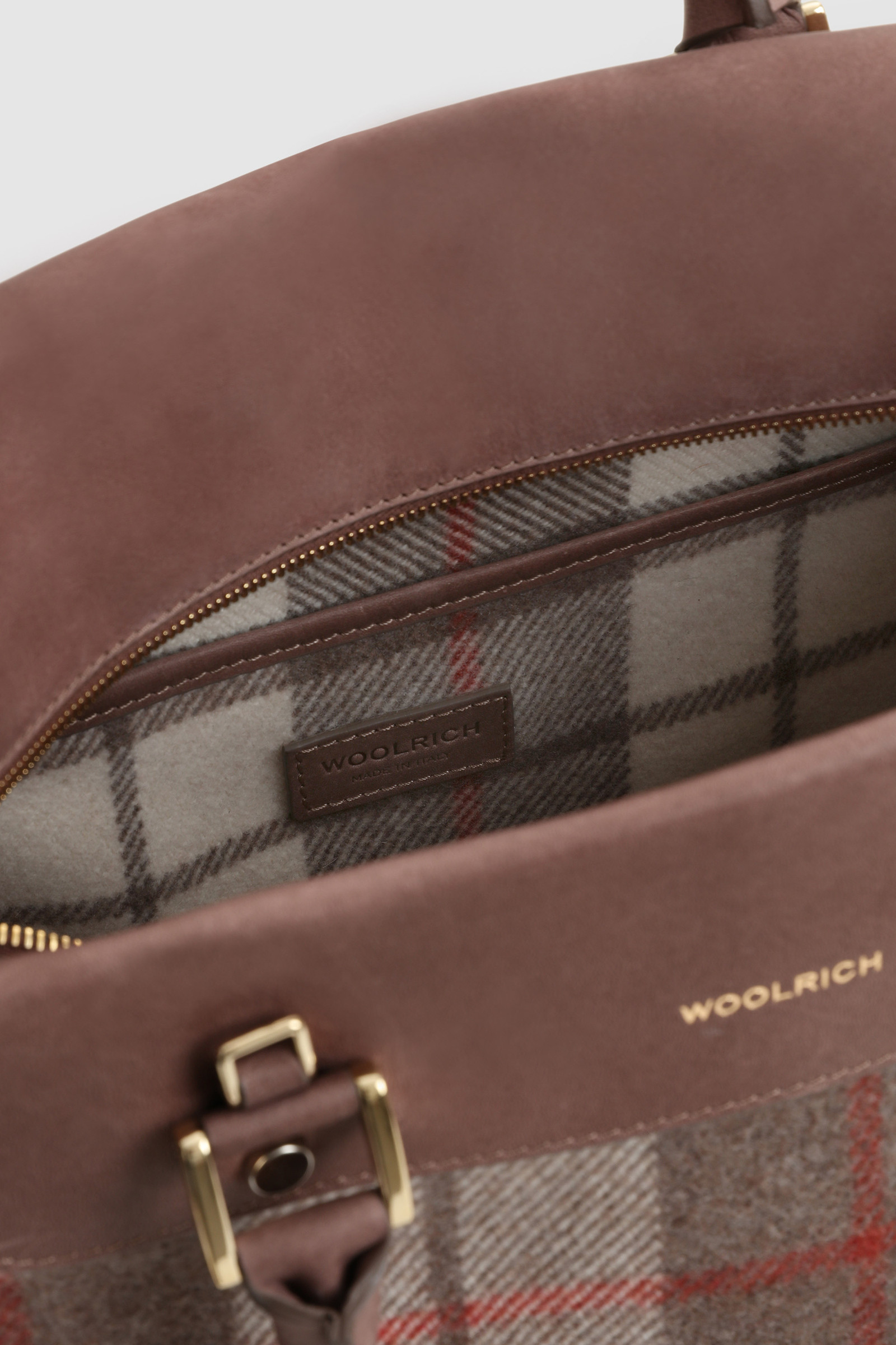 Oversize-Tote Bag aus Wolle mit Karomuster