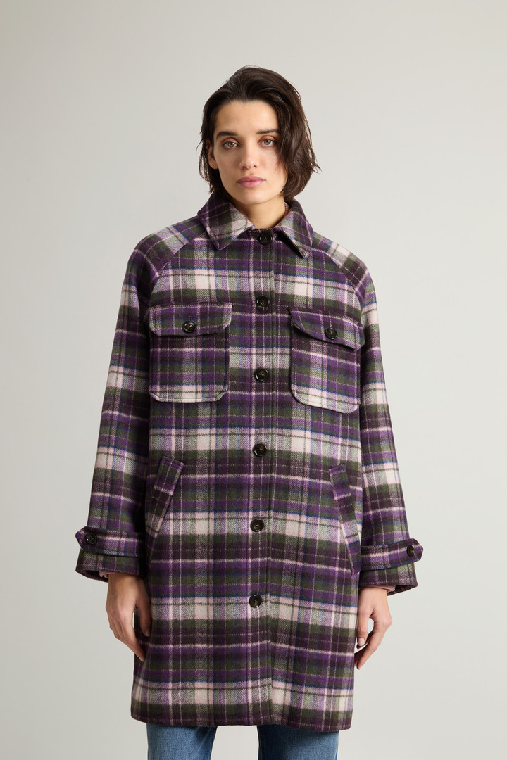 Giacca a camicia in misto lana italiana riciclata Manteco Viola photo 1 | Woolrich