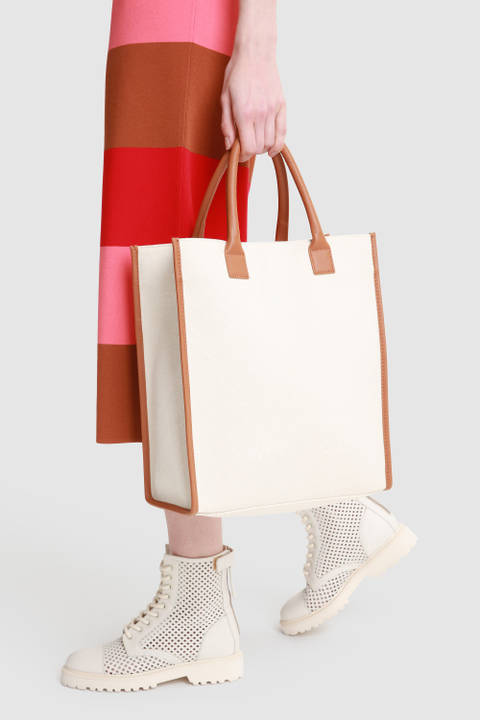 Canvas Tote Bag White photo 2 | Woolrich