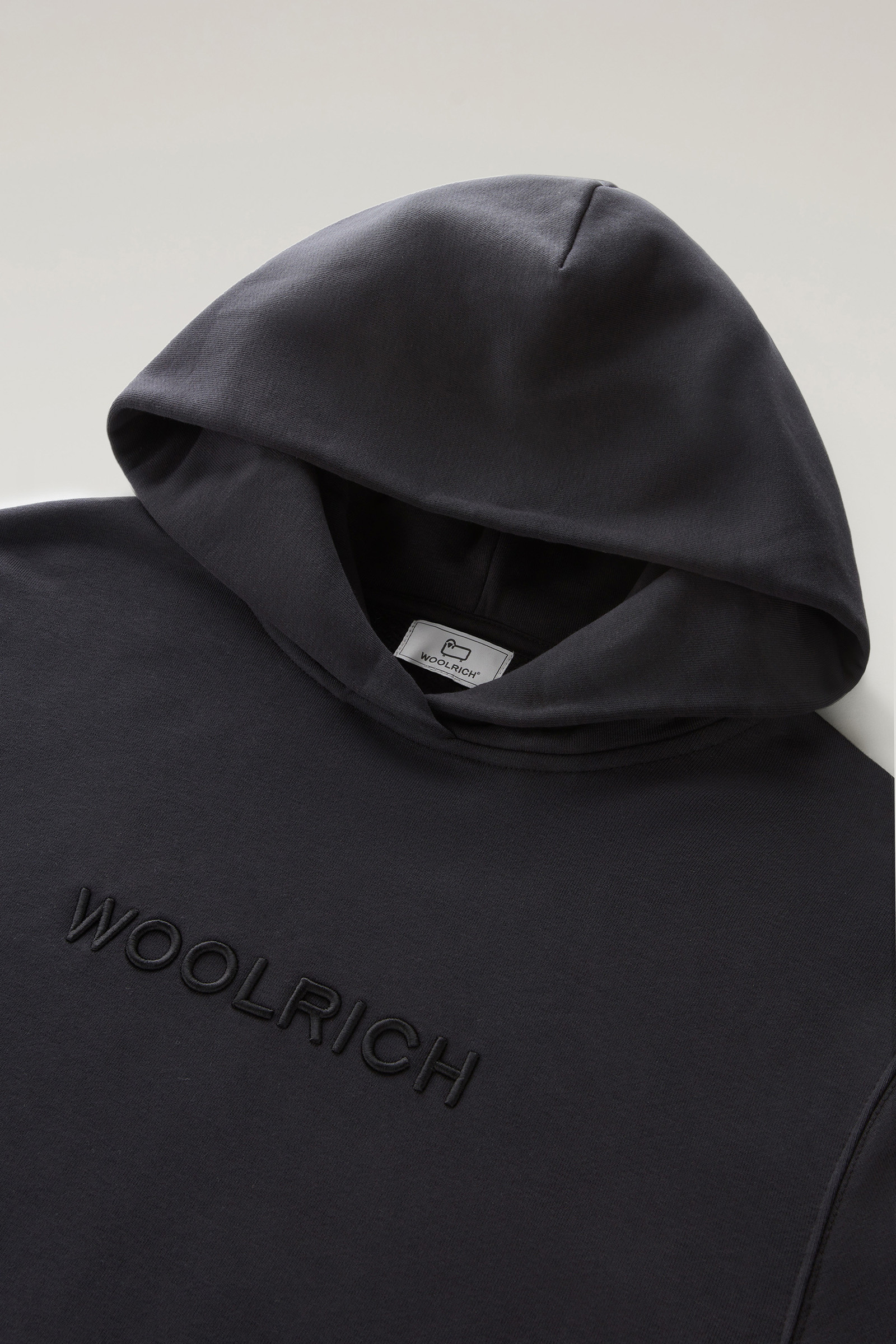 Hoodie with Embroidered Logo Black photo 6 | Woolrich