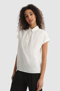 Poplin Henley blouse