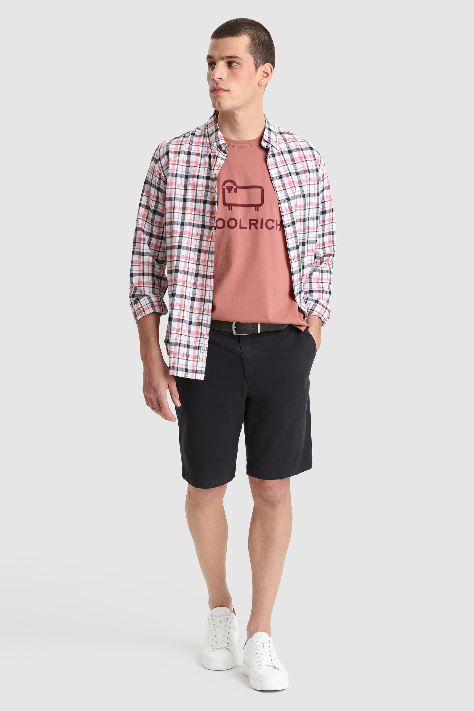 Macro Logo T-Shirt Pink photo 2 | Woolrich