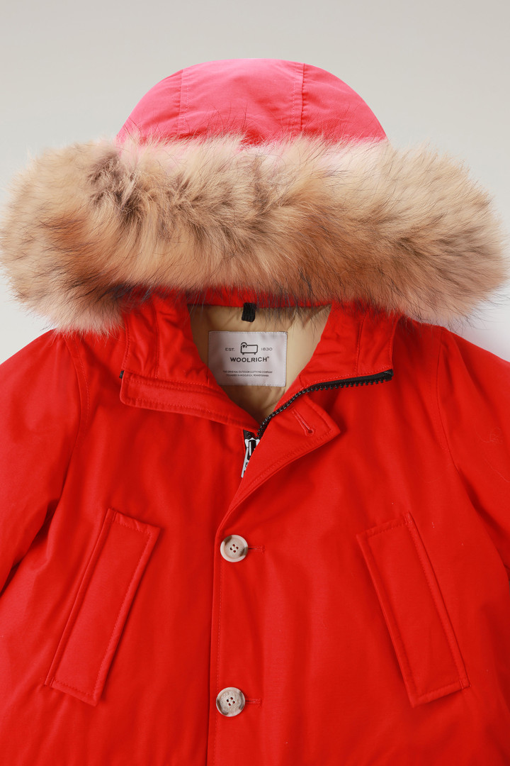 Boy's Arctic Parka in Ramar Cloth with Detachable Fur Red photo 3 | Woolrich