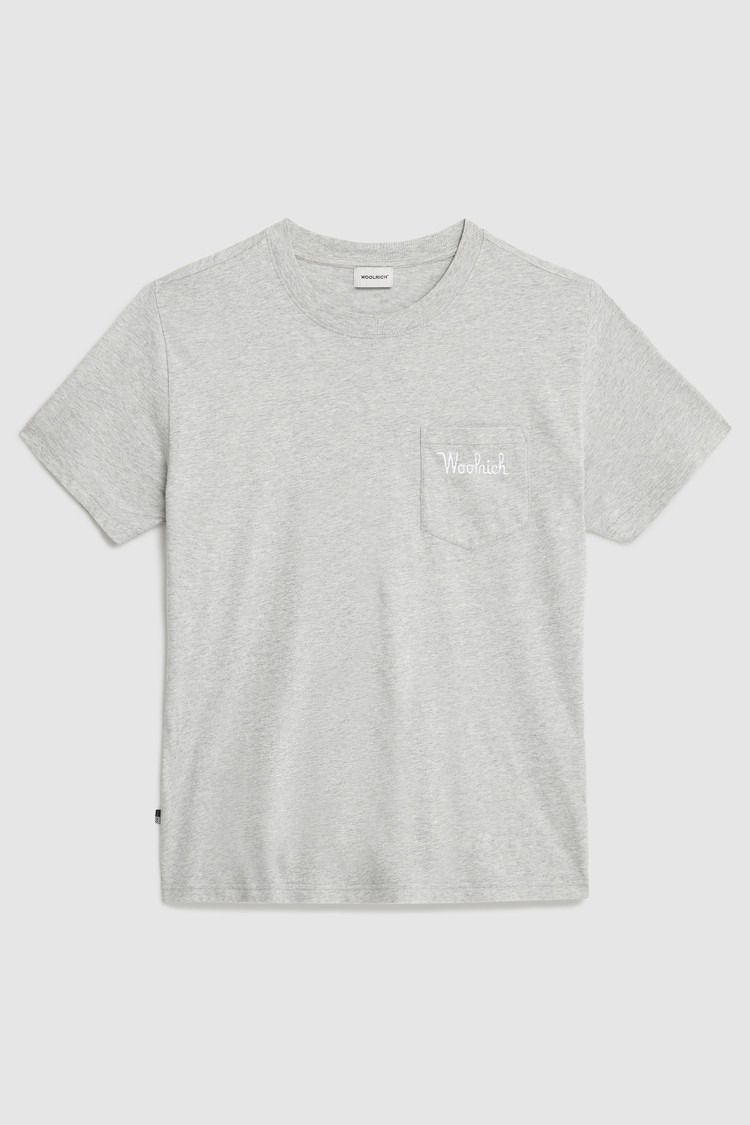 Embossed logo pocket tee