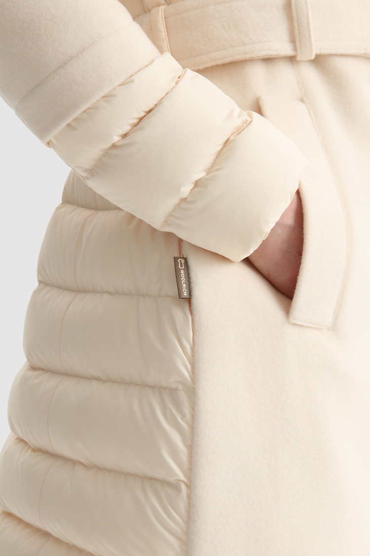 Trench-coat Kuna en laine mélangée italienne avec ceinture